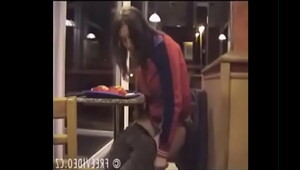 Girl Pees on Fast Food Floor