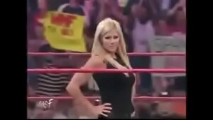 Torrie Wilson vs Trish Stratus. Spanking match.