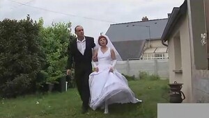 Granny fisted with wedding sundress