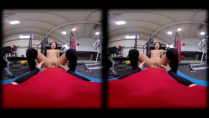 VRConk Petite female fucked by fat cock at the gym VR Porn