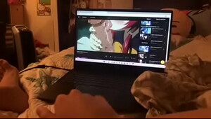 Me masturbating while watching hentai 5