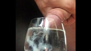 cum glass water.MOV