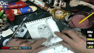 Dildo art business - It's time to tracing sketch of the alien grey