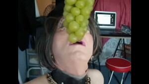 Liana and green grapes