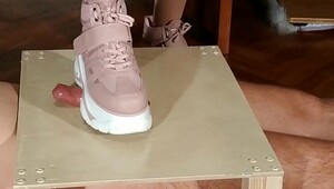 Domina cock stomping gimp in pink boots (magyar alázás) pt2 HD