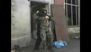 Dark-haired Soldier Fucked