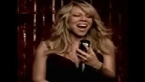 Short Video Clip of Mariah Carey youthfull Wearing bra & white panties