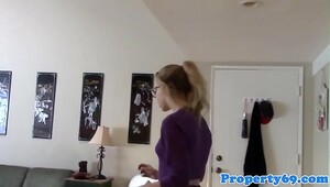 Realtor newbie banged at house showing