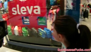 Eurobabe pov fucked on spycam in public