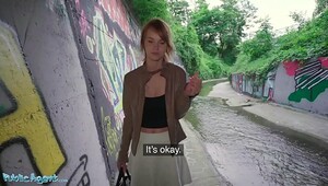 Public Agent Red-haired Ariela Donovan fucked in a tunnel