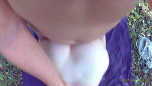 Outdoor Phat ass white girl Point of view fuck and cum shot