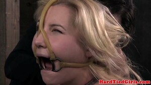 Shrimp tie restrain bondage fuckslut