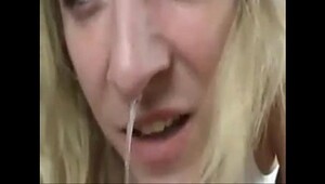 Cum in nose blondie