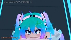 Miku siendo follada con el de Fernanfloo de fondo