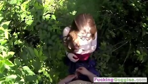 Hot Babe fucked hard in the bush