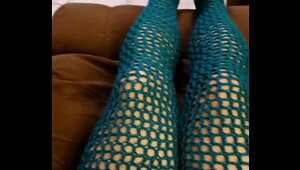 Full Length Leggings Teal Crochet