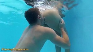 slippery nuru sex for lucky poolboy