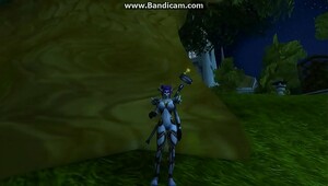 Night Elf dancing on her break time