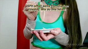 SPH Slut wife mocking comparing a Small penis with a spaguetti