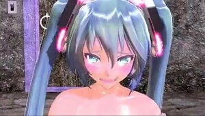 MMD Hatsune Miku rides Traffic Cone