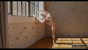 Emma Jomell supah hot naked gymnastics