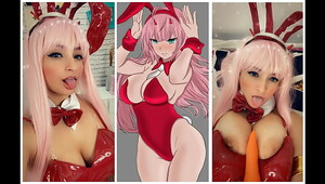 ZERO TWO DARLING IN THE FRANXX Costume play JERK OFF JOI CHALLENGE, I DARE YOU TO BE CUMMING FOR 3 TIMES, CAN YOU TAKE IT?? Assfuck FUCKING