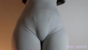 Part 1 - Trying on new Leggings like a youtuber but I couldn't resist to show my puss at the end because im clearly a naughty bitch - Inmymound