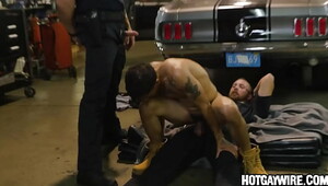 Two officers arrest a guy then fuck him (part 3) - fag pornography